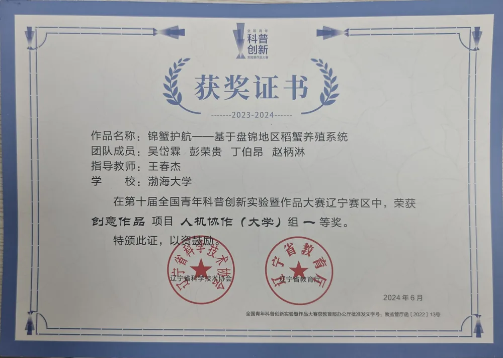 2024 全国青少年科普创新实验人气奖一等奖